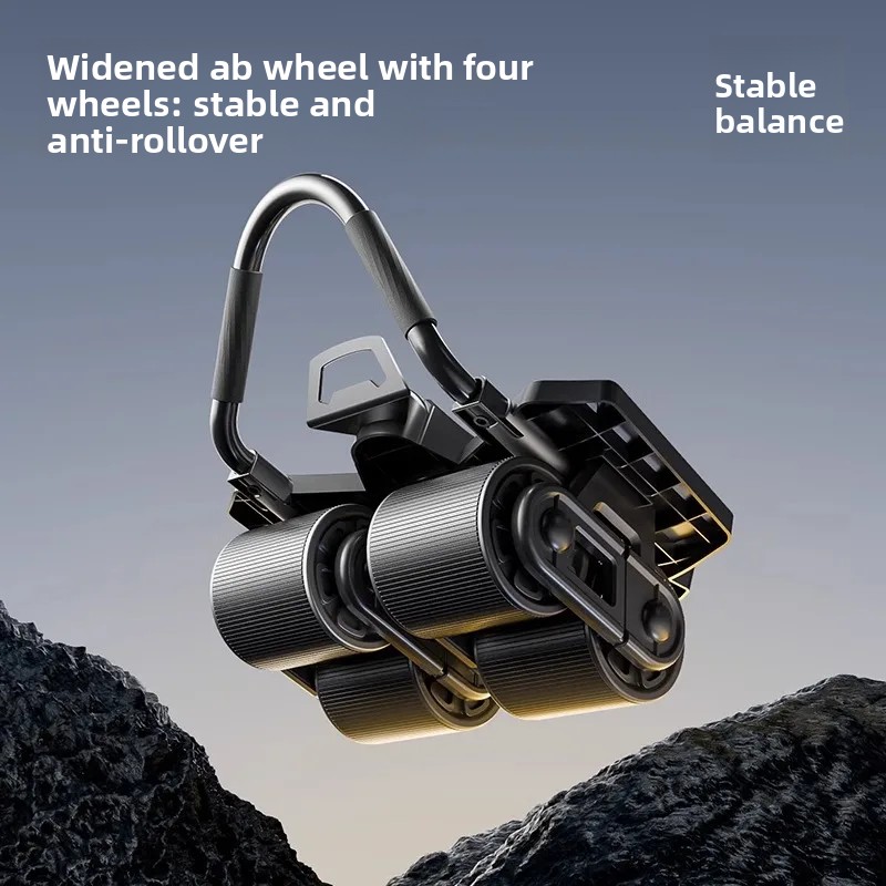 Ab Roller Wheel With Elbow Support - Auto-Rebound 4-Rad Ab-Roller mit Ellbogenstütze Anfängerfreundliches