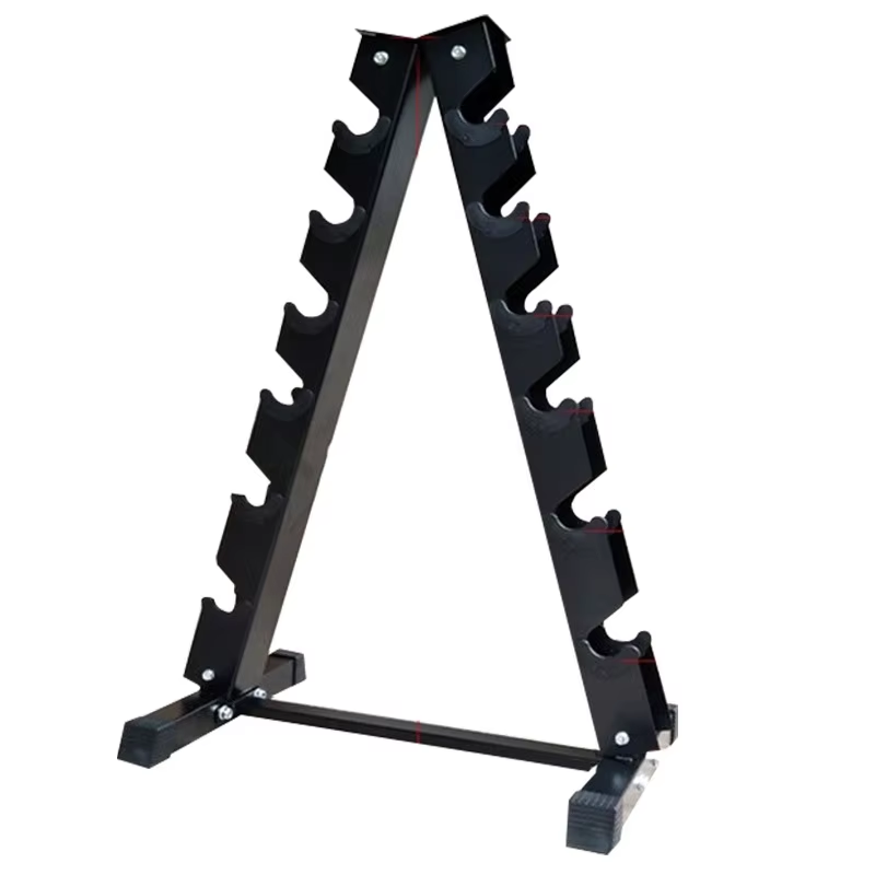 Fitness Equipment - Multifunktionaler 10-lagiger dreieckiger Hantelständer aus Stahl,